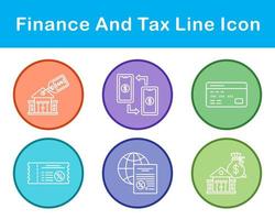 Finanzas y impuesto vector icono conjunto