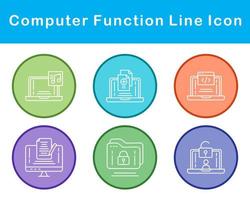 computadora función vector icono conjunto