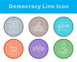 democracia vector icono conjunto