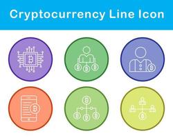 bitcoin y criptomoneda vector icono conjunto