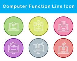 computadora función vector icono conjunto