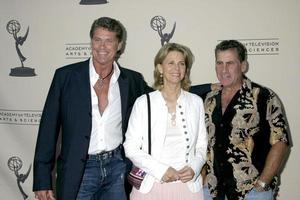 David Hasselhoff  Lindsay Wagner and Paul Michael GlaserEmmy Stunt Peer Group ReceptionThe Academy of TV Arts  SciencesNo Hollywood CAAugust 11 20072007 photo