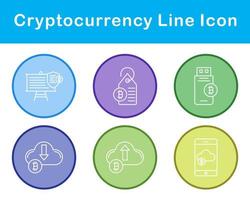 bitcoin y criptomoneda vector icono conjunto