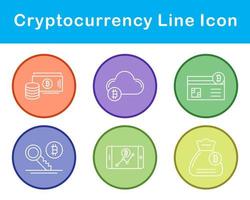 Bitcoin And Cryptocurrency Vector Icon Set