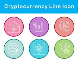 bitcoin y criptomoneda vector icono conjunto