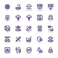 Website Hosting icon pack for your website design, logo, app, and user interface. Website Hosting icon mixed line and solid design. Vector graphics illustration and editable stroke.