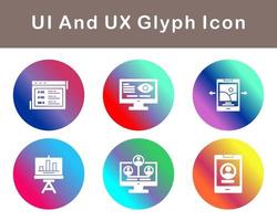 ui y ux vector icono conjunto