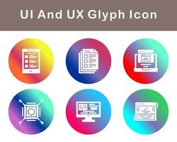 ui y ux vector icono conjunto