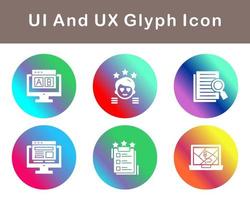 ui y ux vector icono conjunto