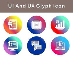 ui y ux vector icono conjunto