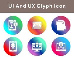 ui y ux vector icono conjunto