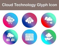 Cloud Technology Vector Icon Set