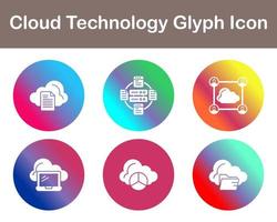 Cloud Technology Vector Icon Set