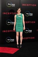 LOS ANGELES  JUL 13  Ellen Page arrive at the Inception Premiere at Graumans Chinese Theater on July13 2010 in Los Angeles CA photo