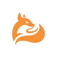 Animal fox modern simple creative logo design vector