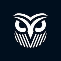 Owl bird modern style creative logo design vector