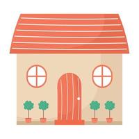 orange house design vector