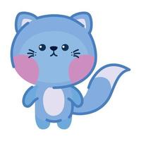 blue cat design vector