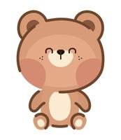 happy bear design vector