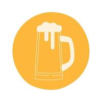 yellow beer mug vector