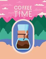 coffee time poster vector