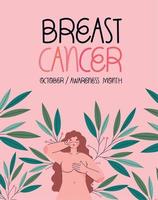 breast cancer awareness month illustration vector