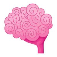 diseño de cerebro rosa vector