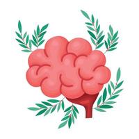 brain with branches vector