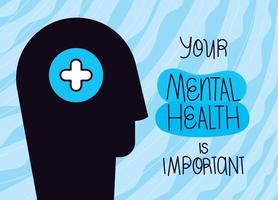 tarjeta mundial de salud mental vector