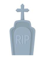 gravestone with a cross vector