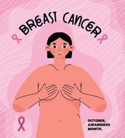 breast cancer awareness cartel vector