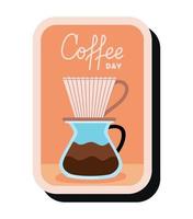 coffee pot seal vector