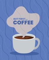 coffee mug poster vector