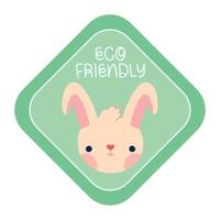 badge of eco friendly vector