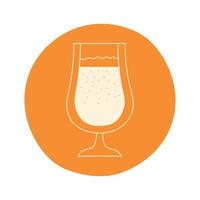 beer glass on circle vector