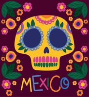 mexicano cráneo cartel vector