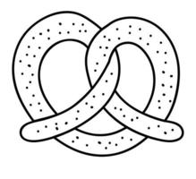 black pretzel design vector