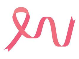 pink breast cancer ribbon vector