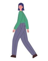 walking woman design vector