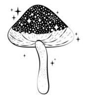 black mushroom design vector