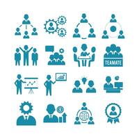 business people set vector icon