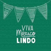 poster of viva mexico lindo vector