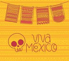 poster of viva mexico vector