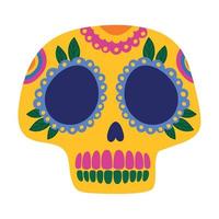 colored mexican skull vector