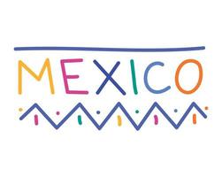 colorful mexico quote vector
