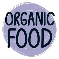 organic food lettering vector