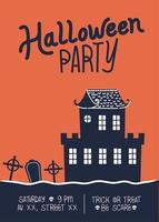 invitation to halloween party vector