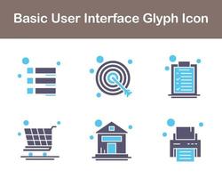 Basic User Interface Vector Icon Set