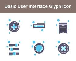 básico usuario interfaz vector icono conjunto