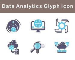 datos analítica vector icono conjunto